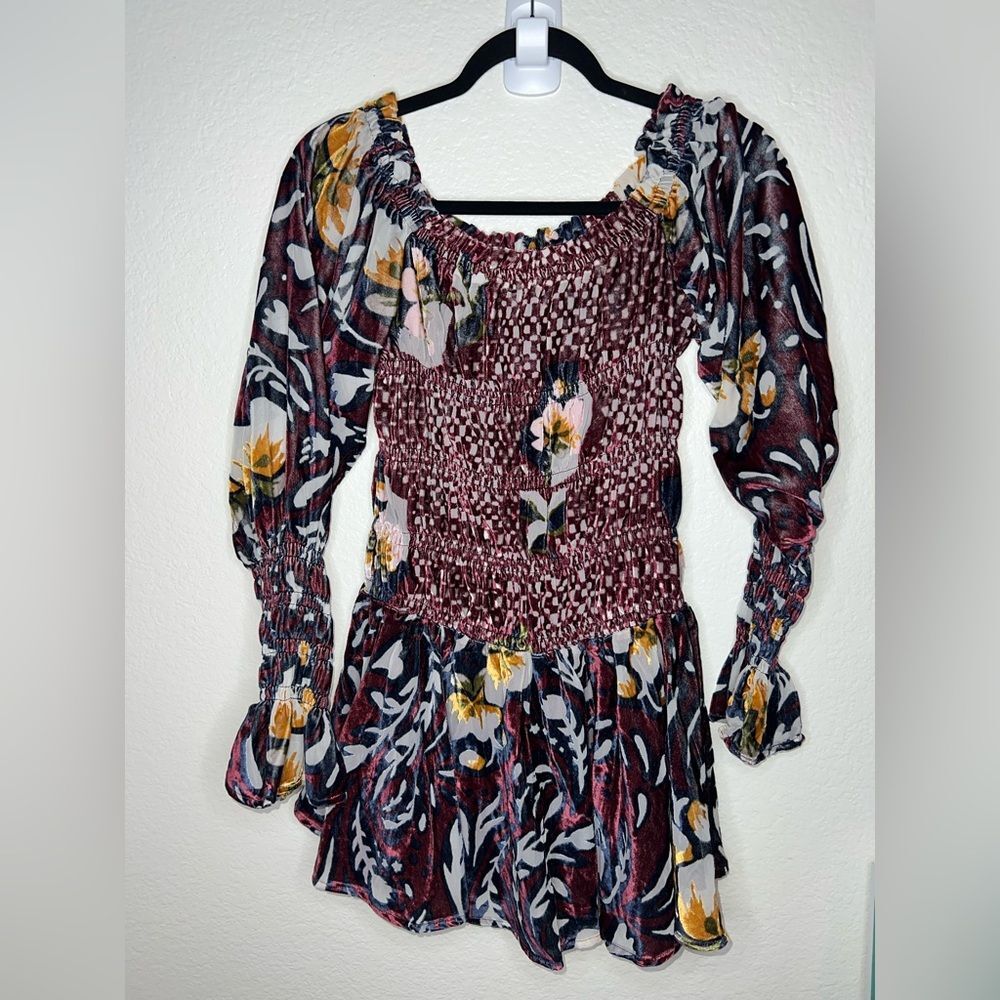 Free People Bali Aveline Velvet Mini Dress - Picture 5 of 12